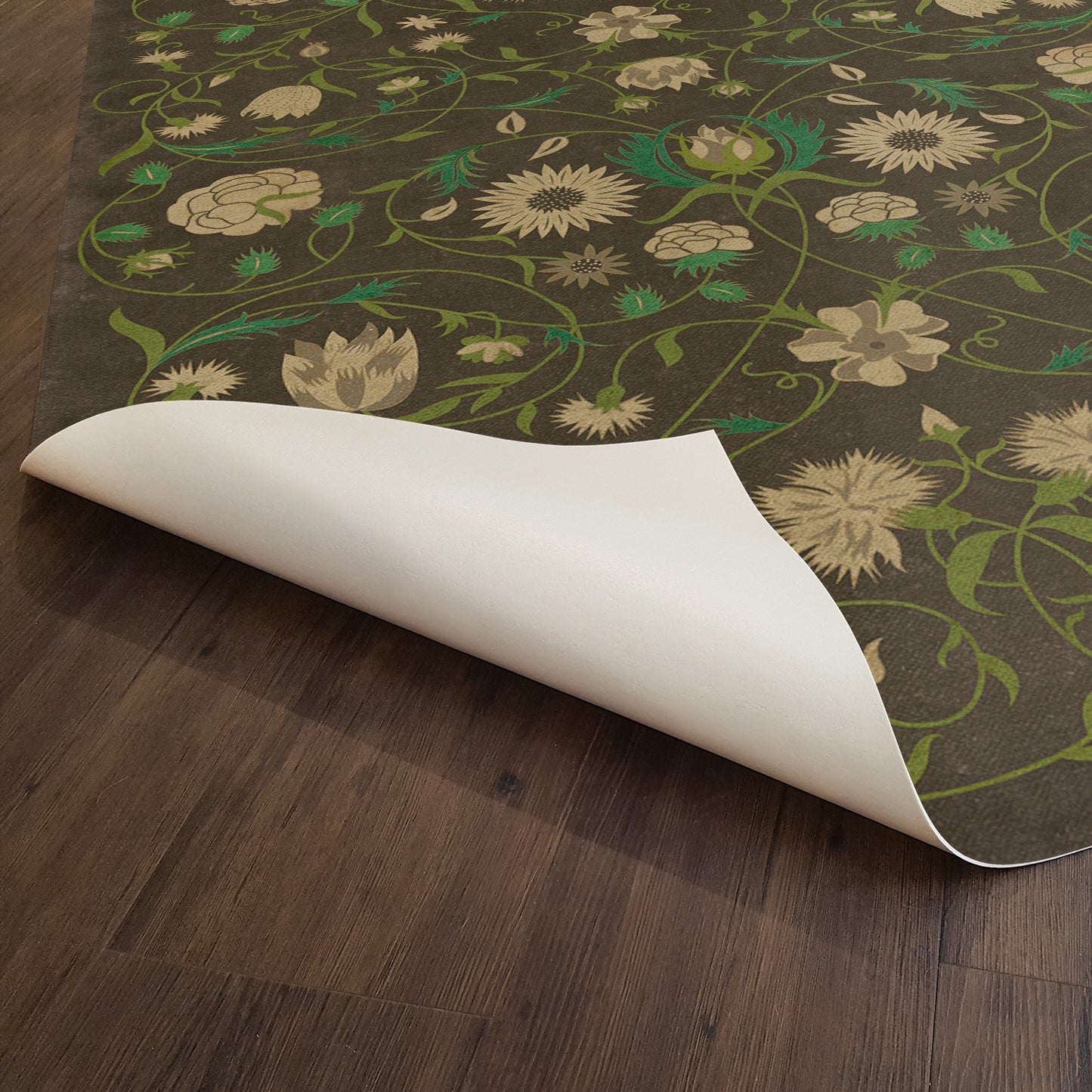 Vintage Vinyl Rug - Floral - Emma