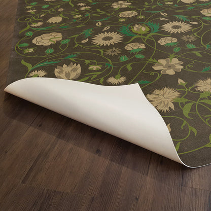 Vintage Vinyl Rug - Floral - Emma