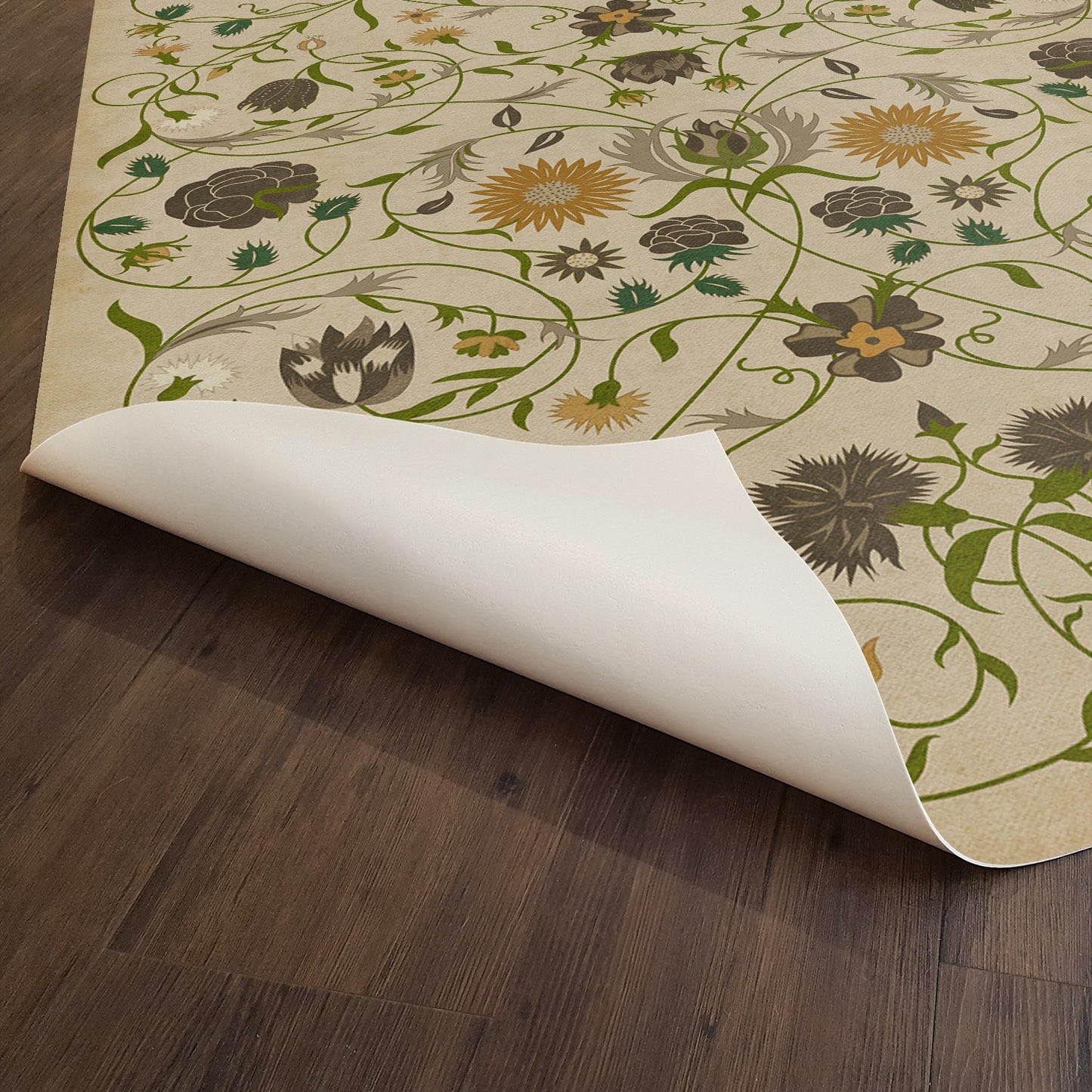 Vintage Vinyl Rug - Floral - Martha