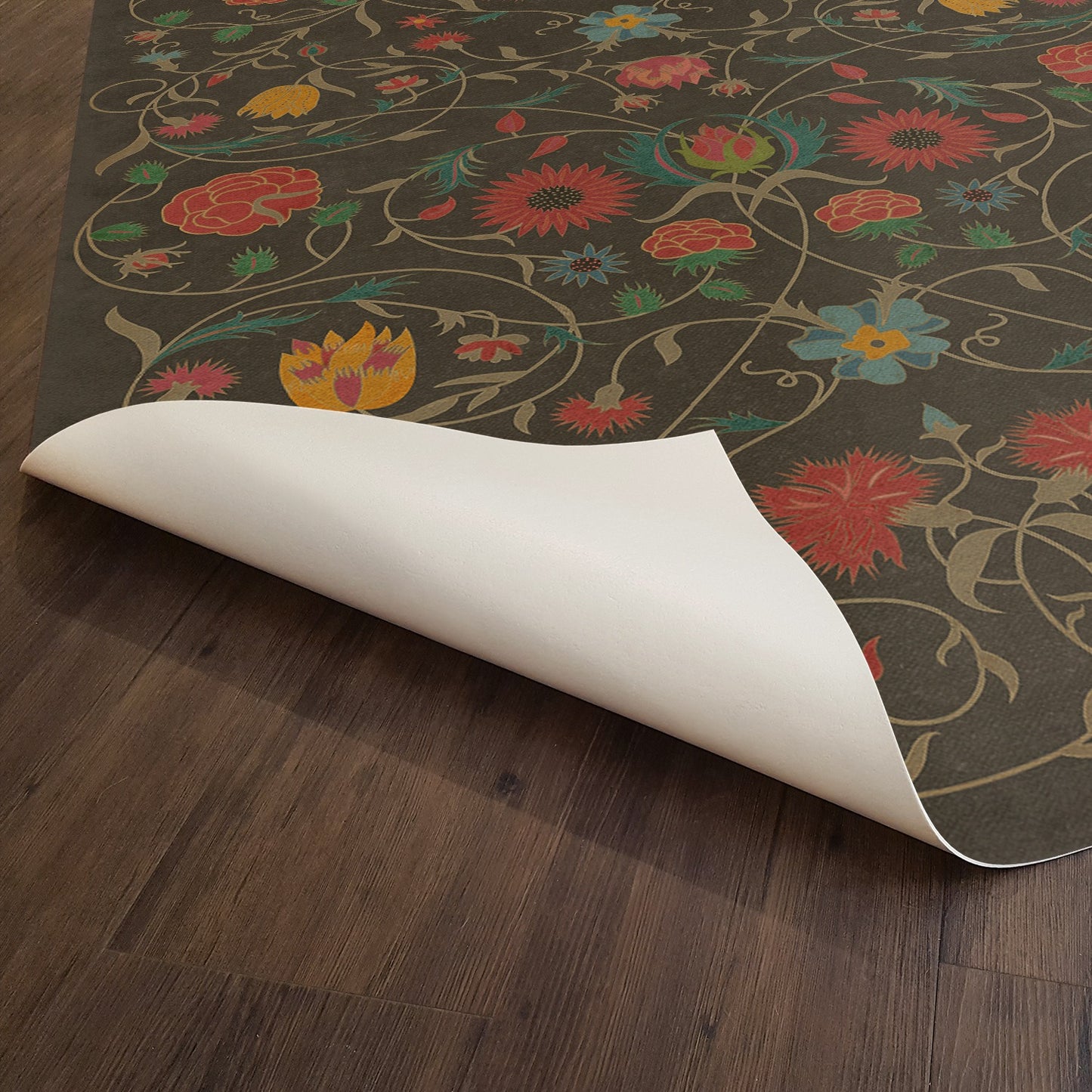 Vintage Vinyl Rug - Floral - Susannah