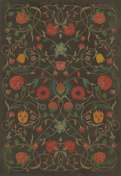 Vintage Vinyl Rug - Floral - Susannah