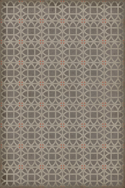 Vintage Vinyl Rug - Lamerie Lattice - George Wickes
