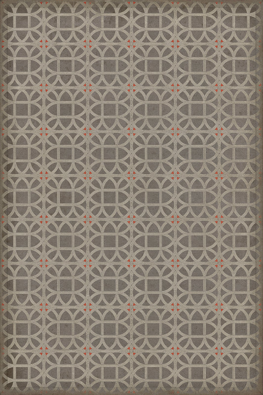 Vintage Vinyl Rug - Lamerie Lattice - George Wickes