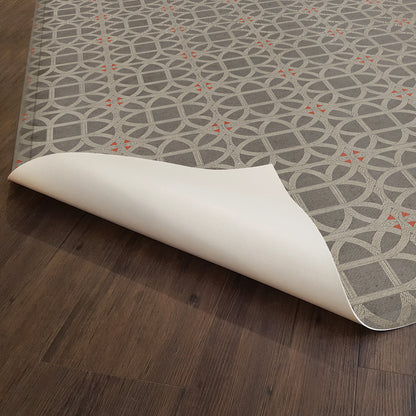 Vintage Vinyl Rug - Lamerie Lattice - George Wickes