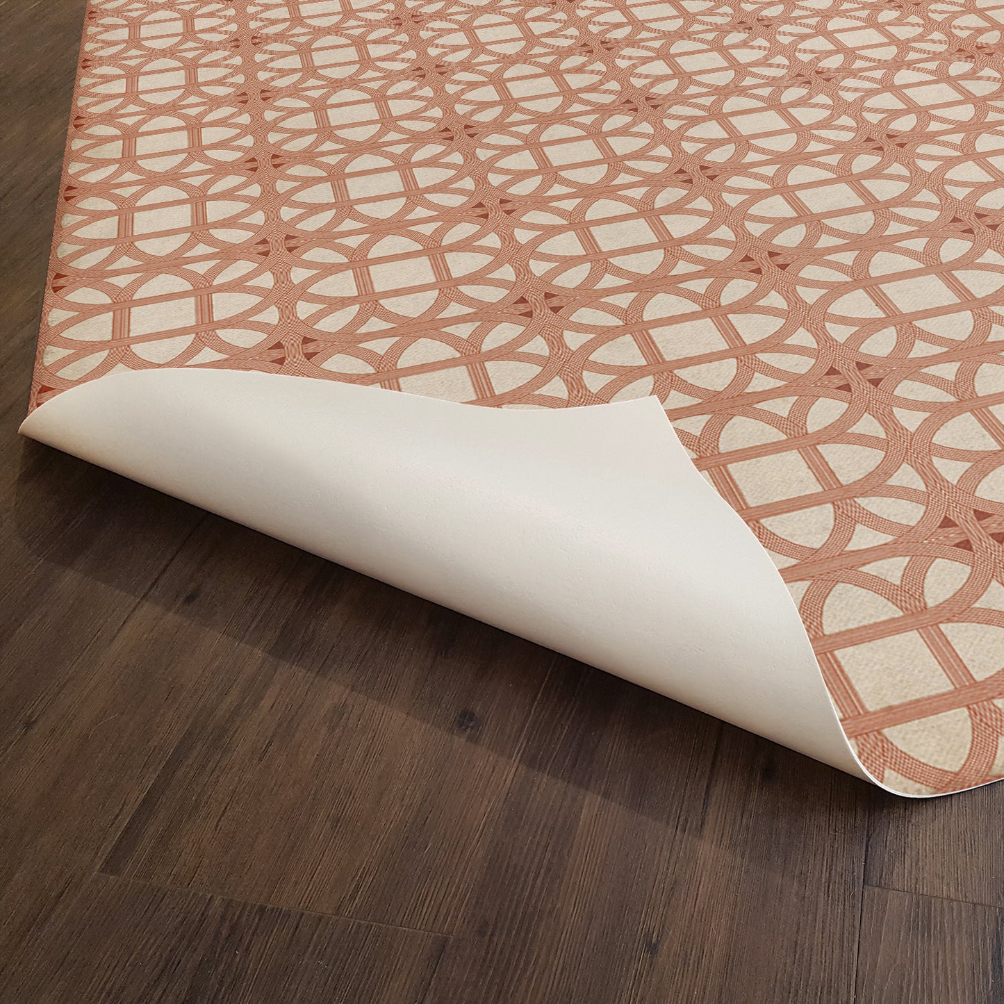 Vintage Vinyl Rug - Lamerie Lattice - Hester Bateman