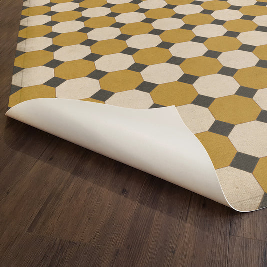 Vintage Vinyl Rug - Octagons - Jefferson