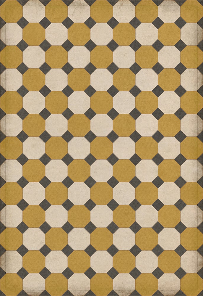 Vintage Vinyl Rug - Octagons - Jefferson