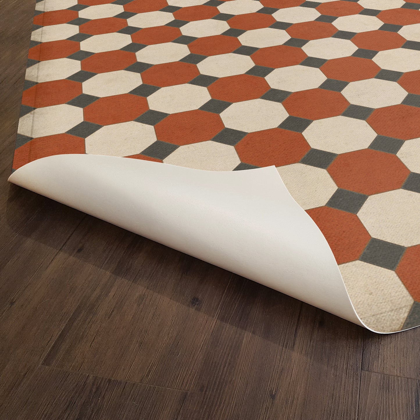 Vintage Vinyl Rug - Octagons - Lee
