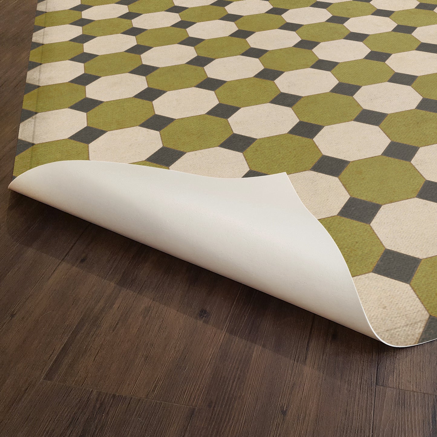 Vintage Vinyl Rug - Octagons - Sherman