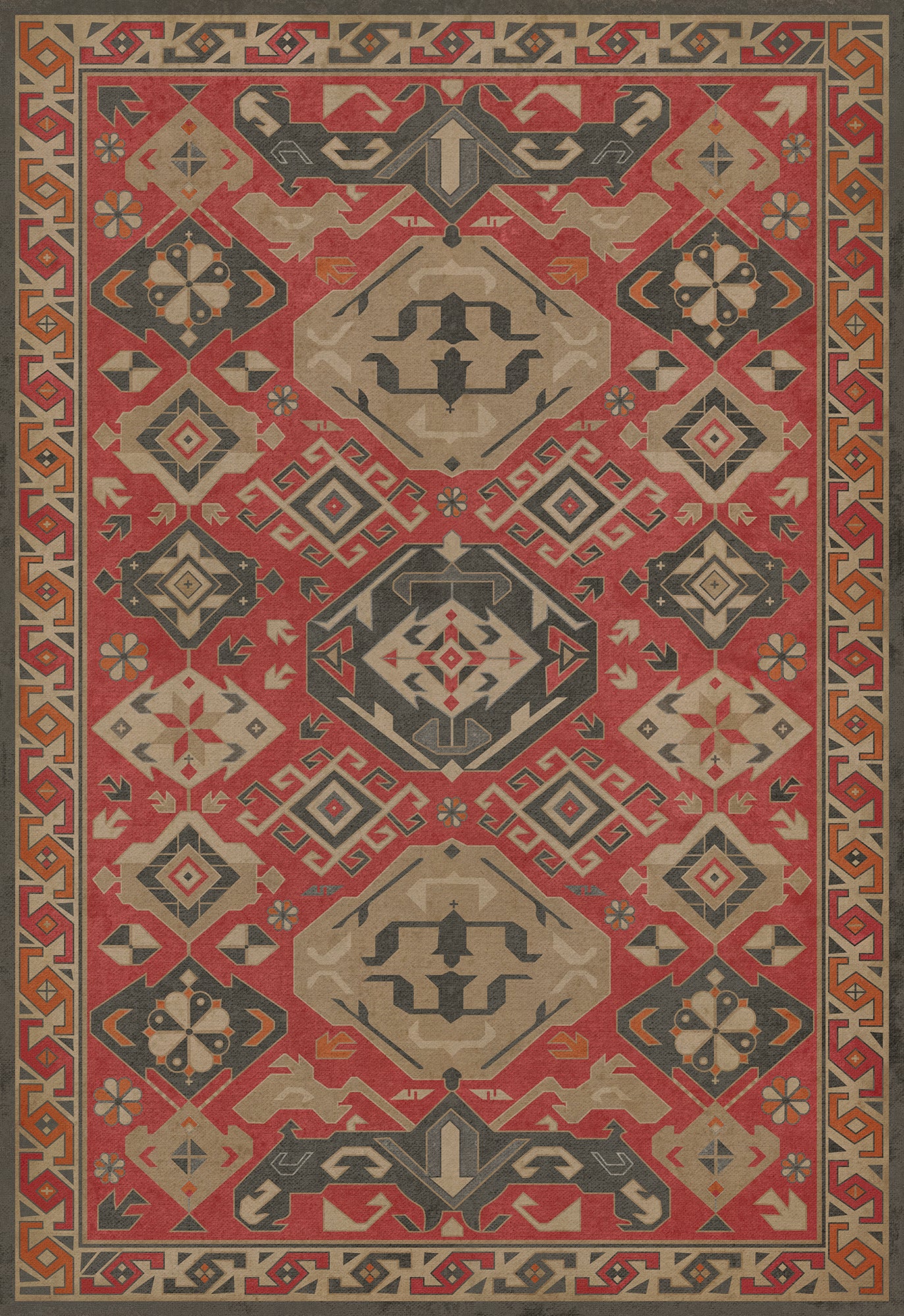 Vintage Vinyl Rug - Traditional - All Spice