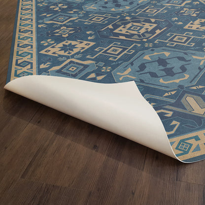 Vintage Vinyl Rug - Traditional - Indigo