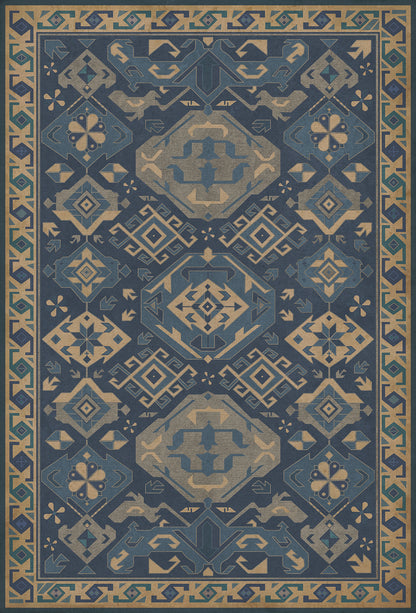 Vintage Vinyl Rug - Traditional - Nankeen