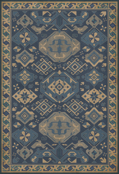 Vintage Vinyl Rug - Traditional - Nankeen