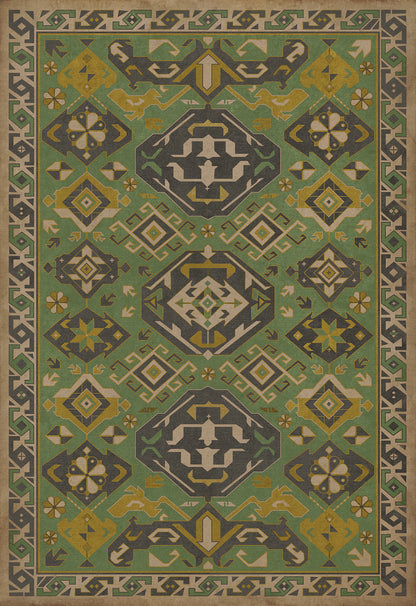 Vintage Vinyl Rug - Traditional - Sage