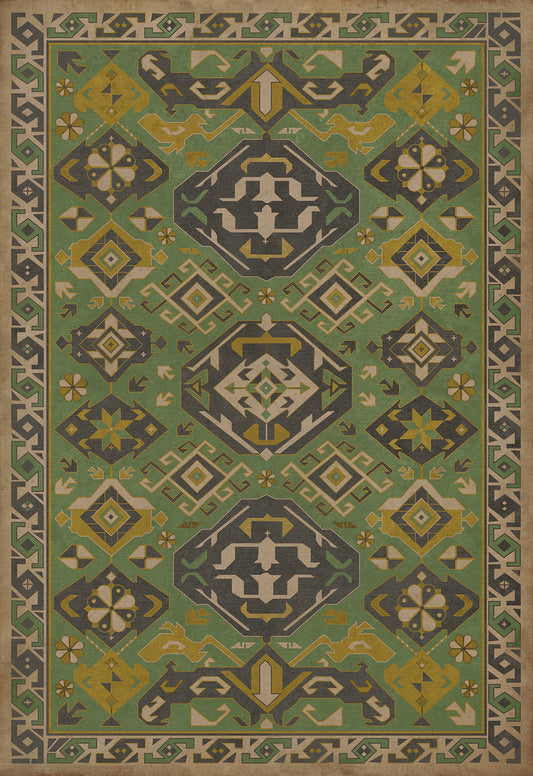 Vintage Vinyl Rug - Traditional - Sage