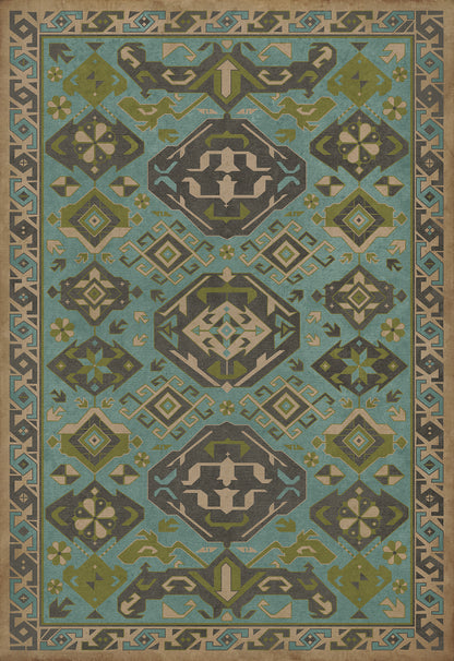 Vintage Vinyl Rug - Traditional - Stone Blue