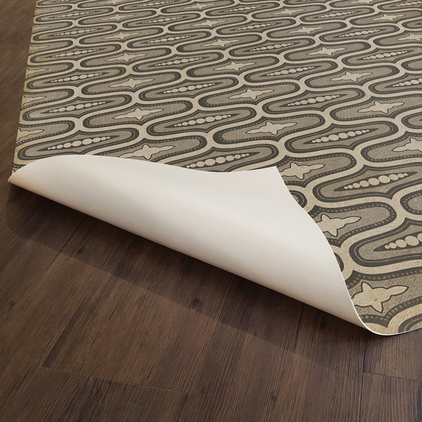 Vintage Vinyl Rug - Wavy Lines - Richardson