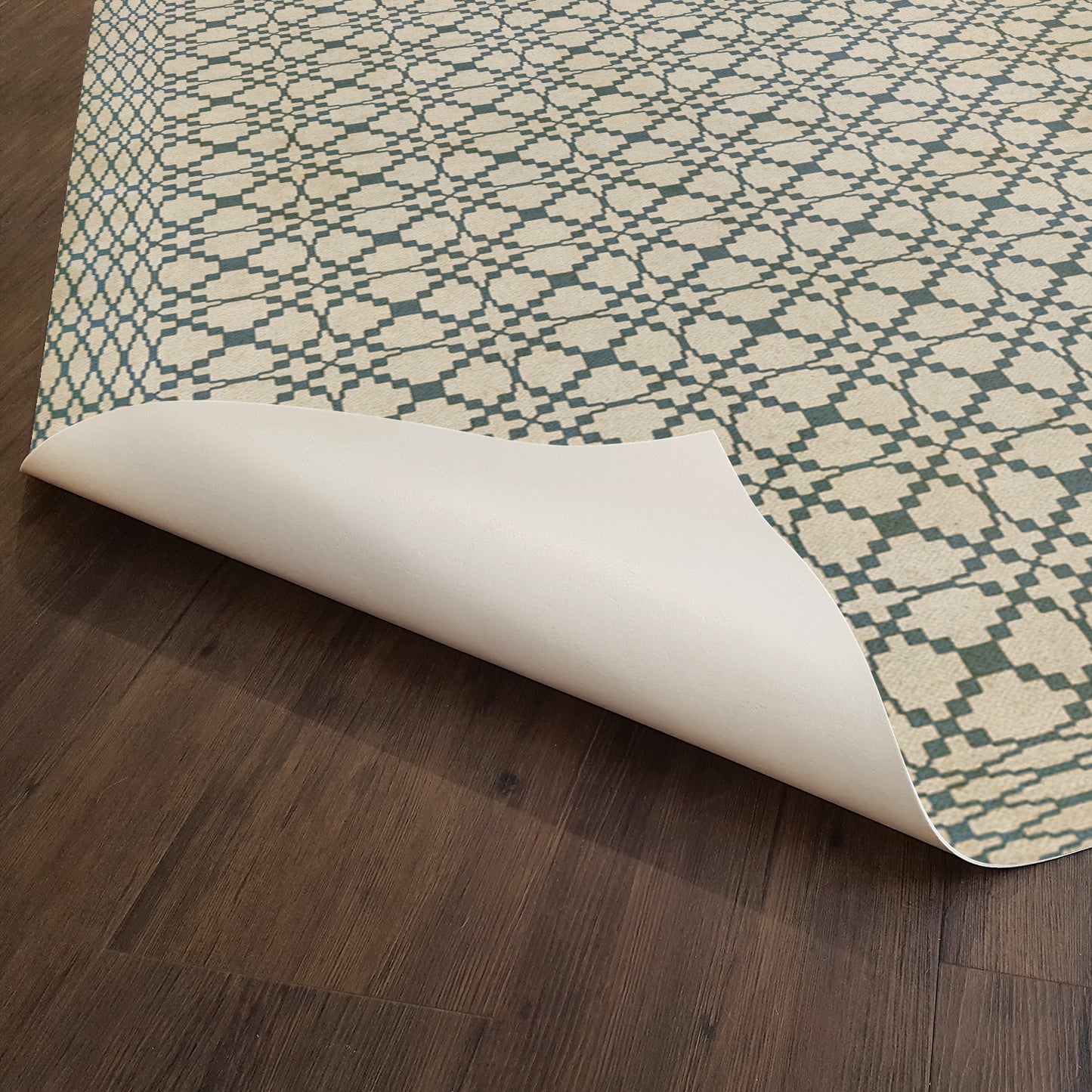 Vintage Vinyl Rug - Woven - Augusta Est 1738