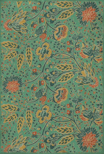Vintage Vinyl Rug - Garden Gate - How happy is the little Stone