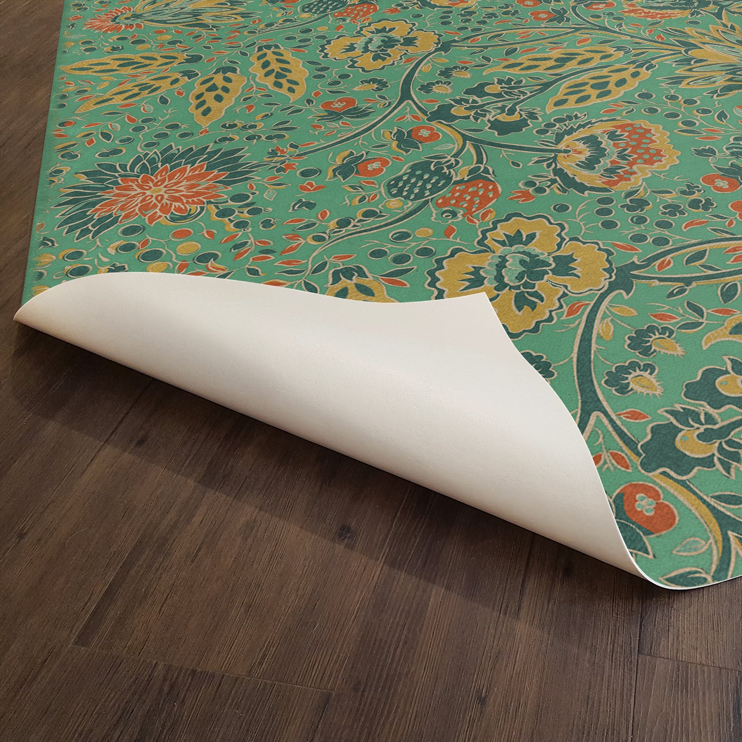 Vintage Vinyl Rug - Garden Gate - How happy is the little Stone