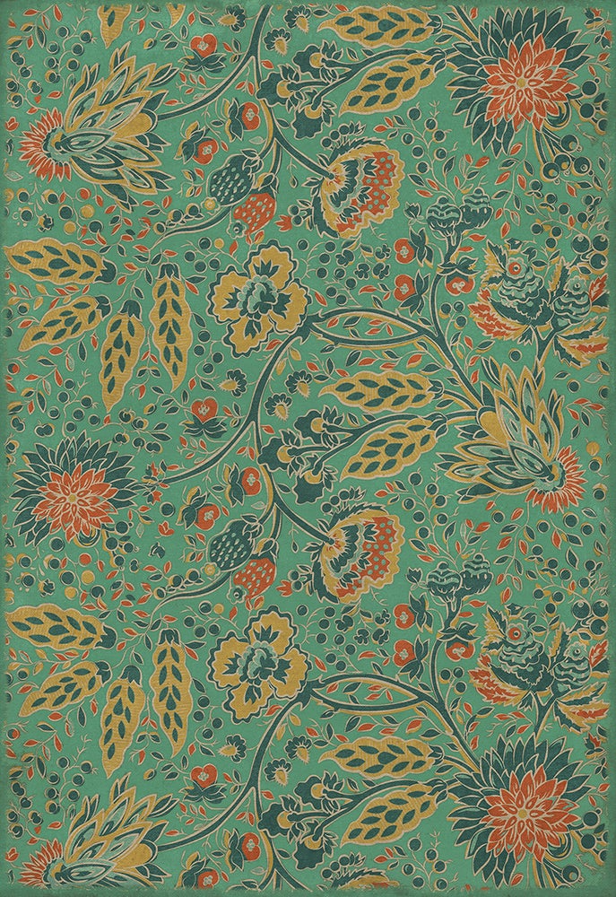 Vintage Vinyl Rug - Garden Gate - How happy is the little Stone