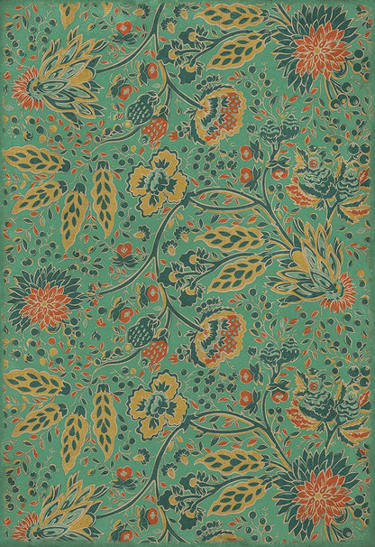 Vintage Vinyl Rug - Garden Gate - How happy is the little Stone