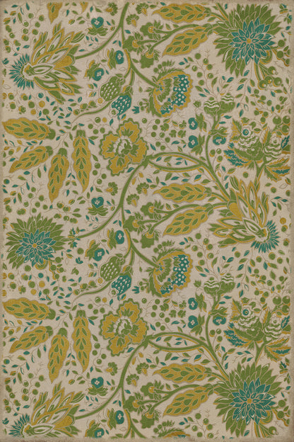 Vintage Vinyl Rug - Garden Gate - Summer Wind