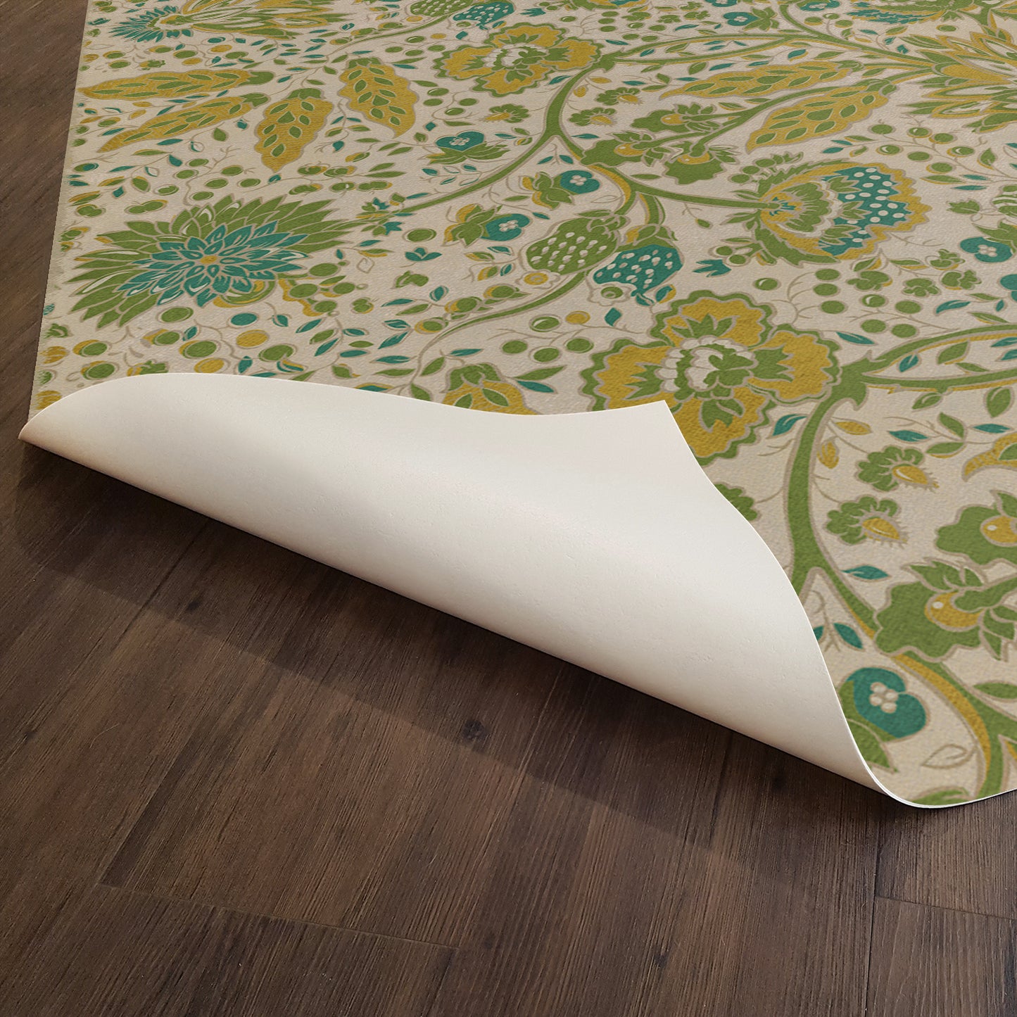 Vintage Vinyl Rug - Garden Gate - Summer Wind