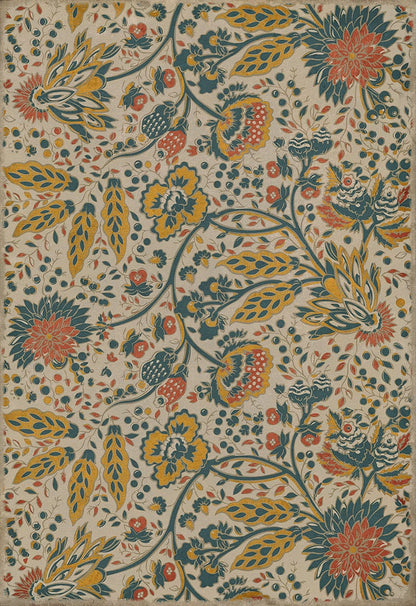 Vintage Vinyl Rug - Garden Gate - The Owl And The Sparrow