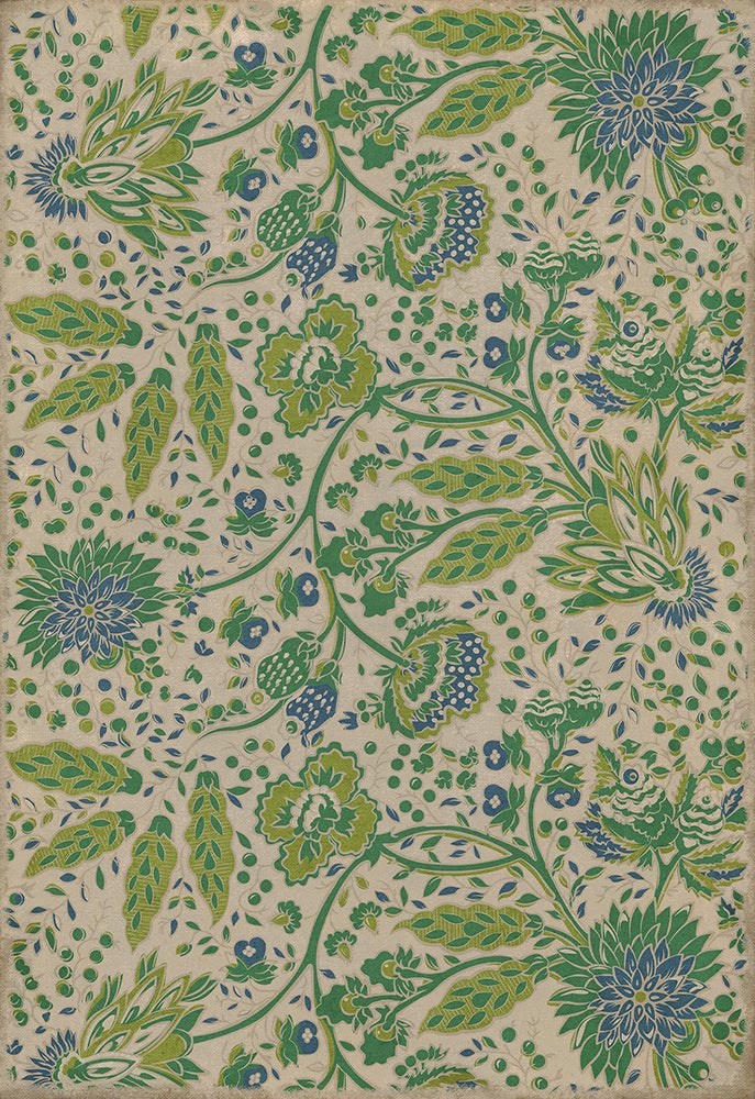 Vintage Vinyl Rug - Garden Gate - The West Wind