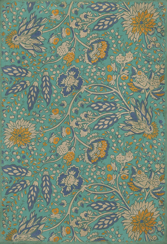 Vintage Vinyl Rug - Garden Gate - There is another sky