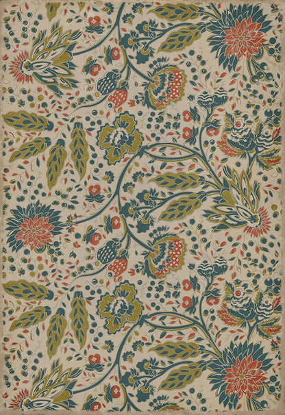 Vintage Vinyl Rug - Garden Gate - What the Birds Said