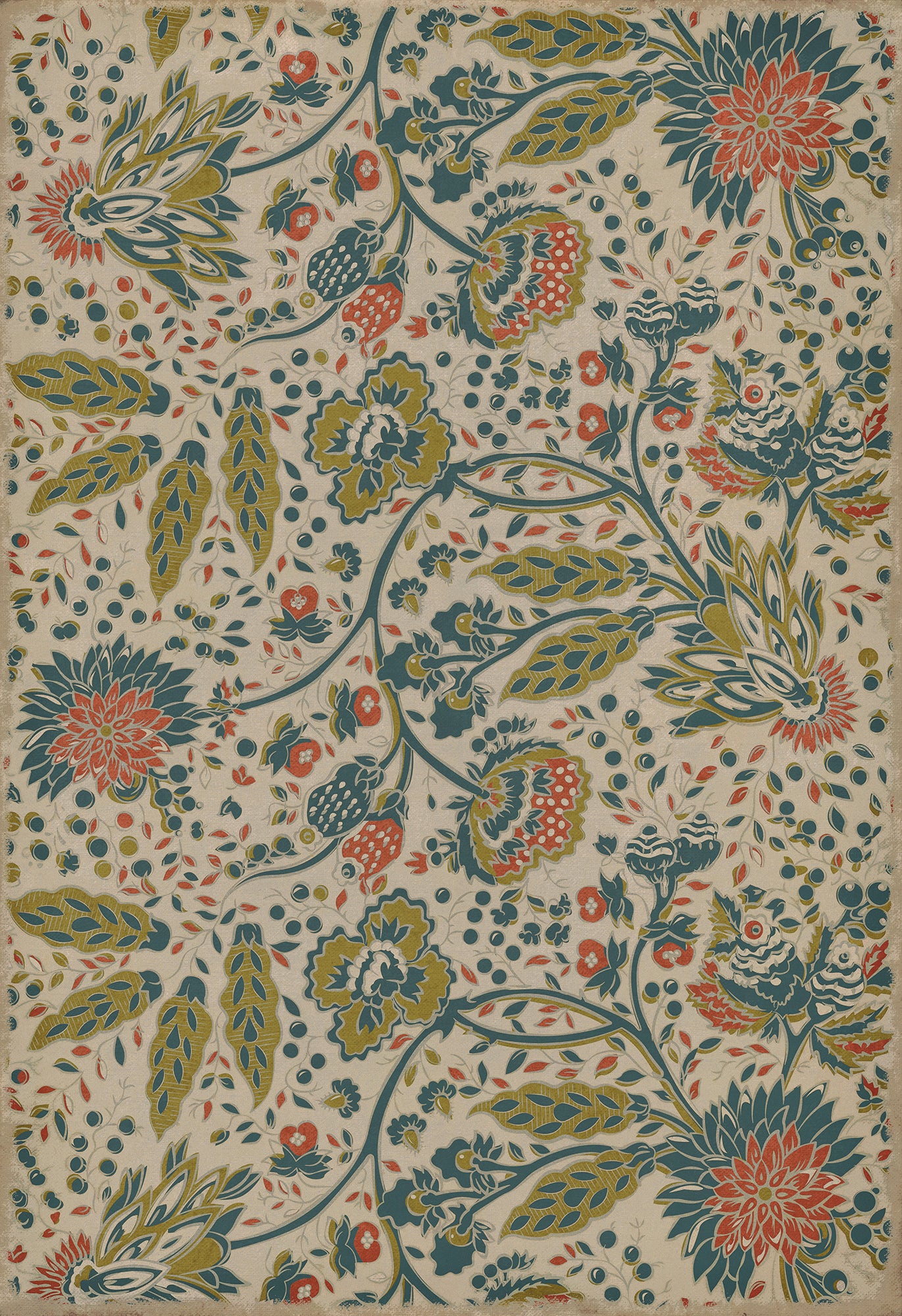 Vintage Vinyl Rug - Garden Gate - What the Birds Said