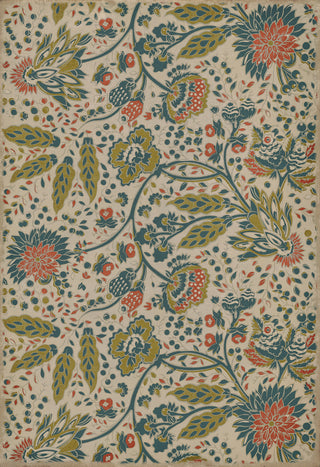 Vintage Vinyl Rug - Garden Gate - What the Birds Said
