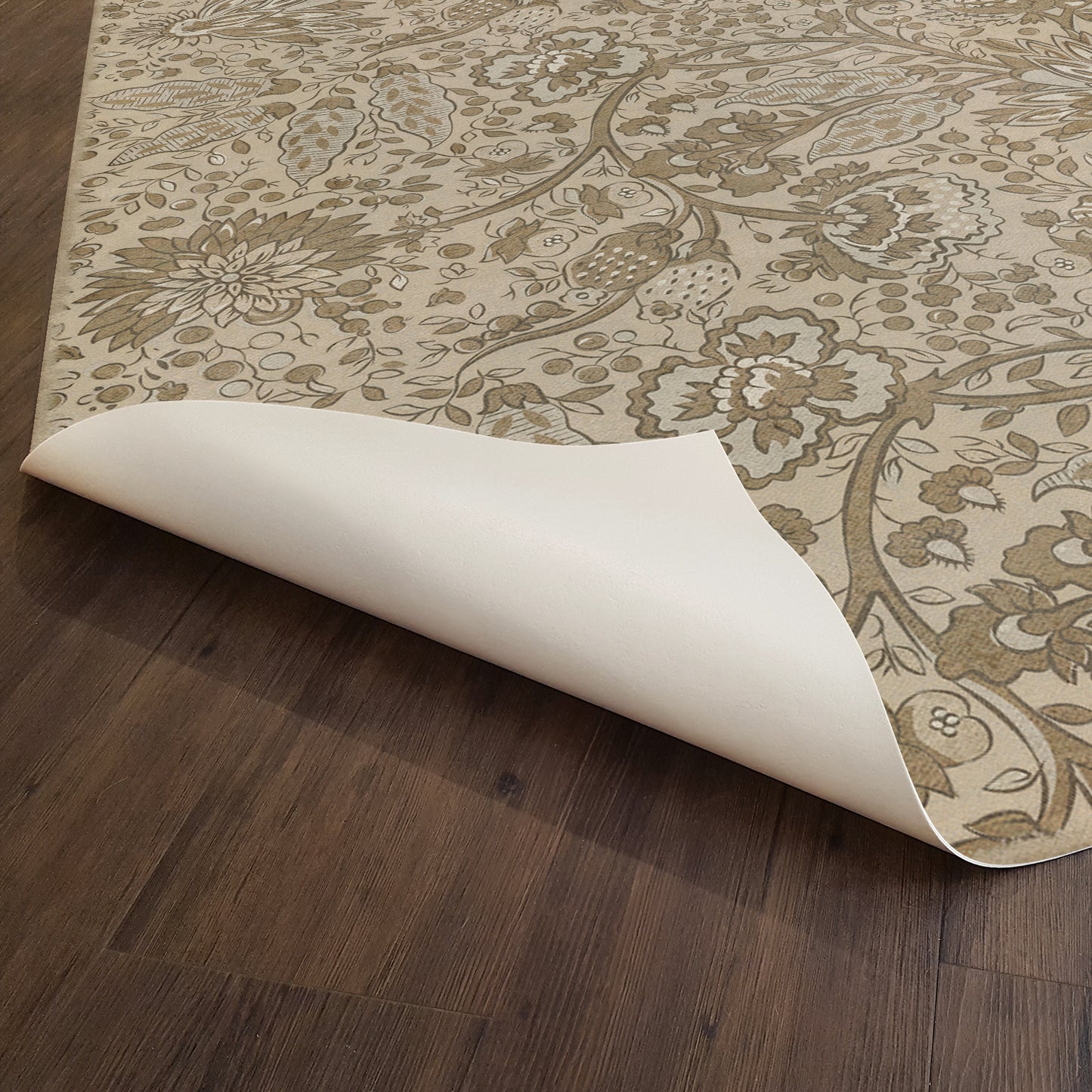Vintage Vinyl Rug - Garden Gate - Woods in Winter