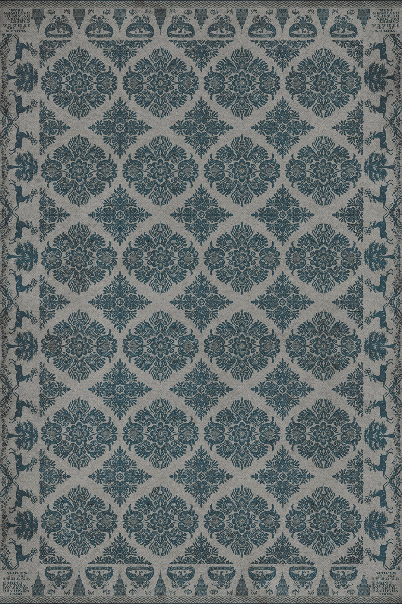 Vintage Vinyl Rug - Archibald - Mock on Voltaire