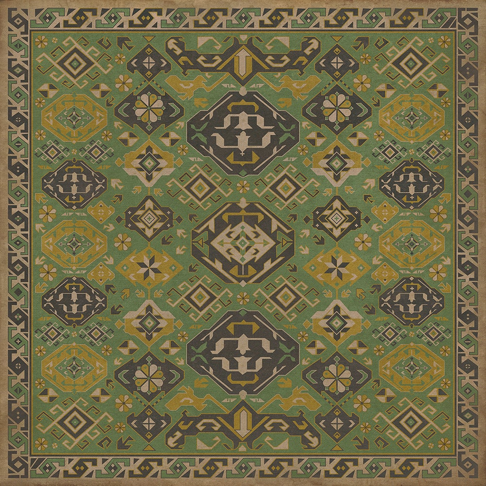 Vintage Vinyl Rug - Traditional - Sage