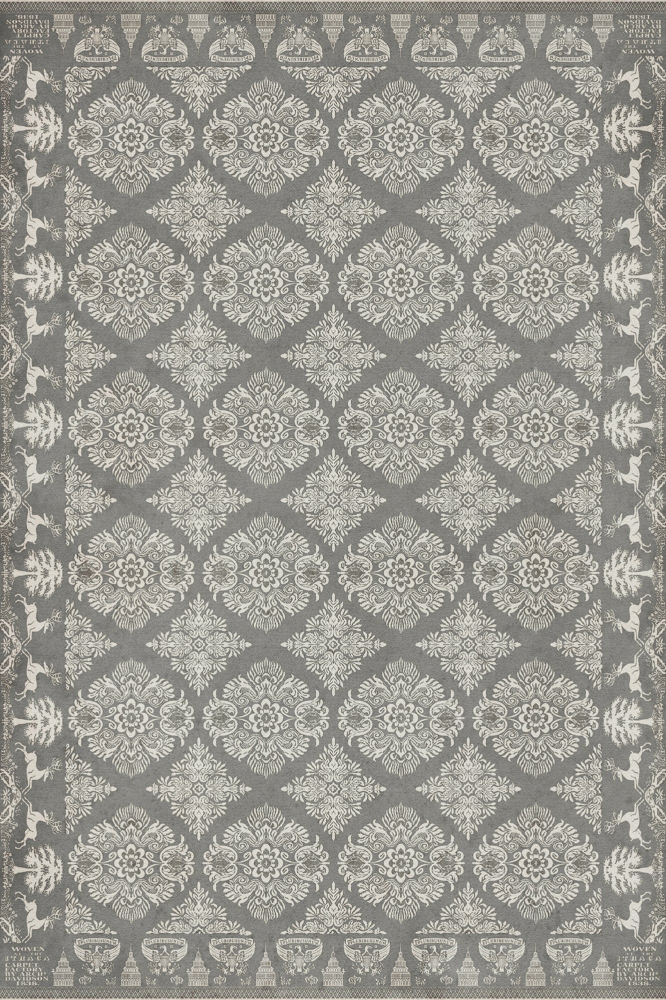 Vintage Vinyl Rug - Archibald - The Grey Monk