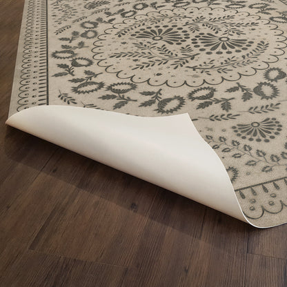 Vintage Vinyl Rug - Cozens - Over the Hills and Far Away