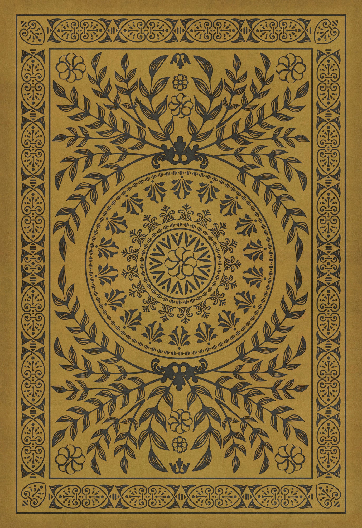 Vintage Vinyl Rug - Pattern 40 - Alhambra