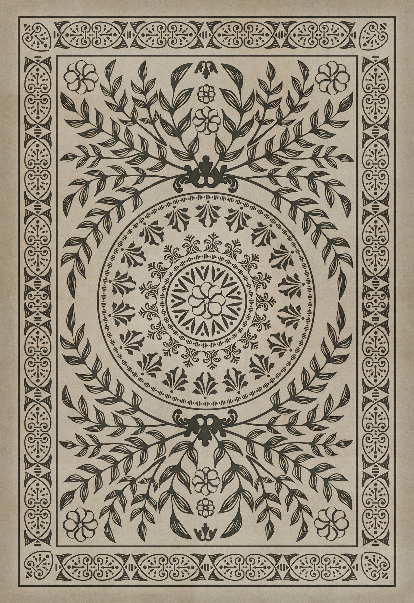 Vintage Vinyl Rug - Pattern 40 - Drummond Castle