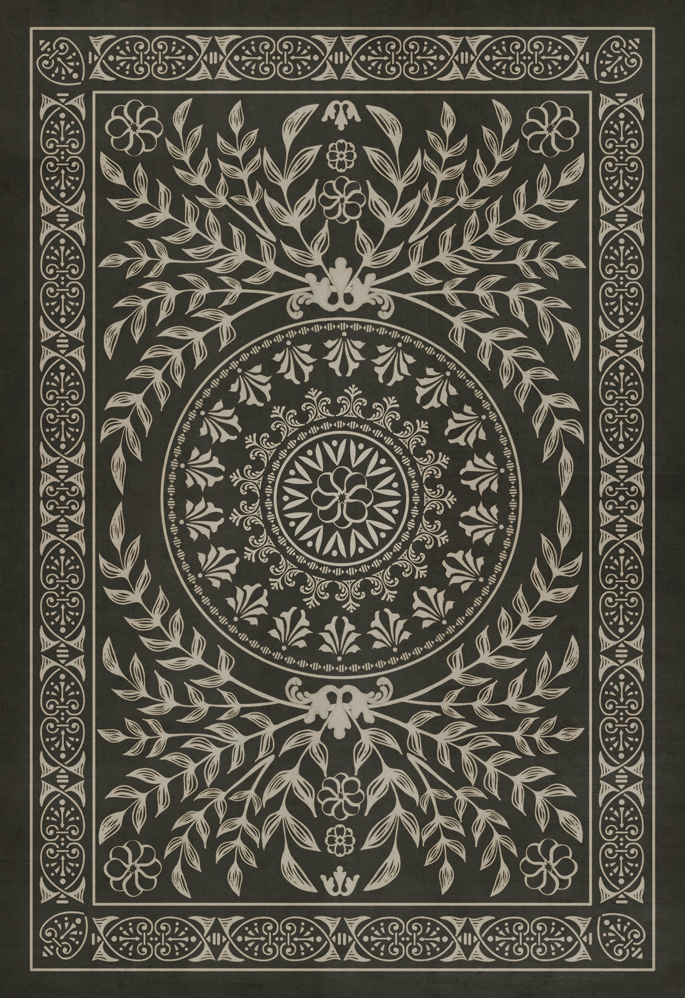 Vintage Vinyl Rug - Pattern 40 - Villa Lante