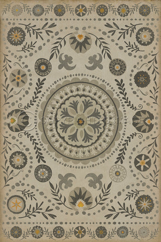 Vintage Vinyl Rug - Pattern 38 - Je Pense