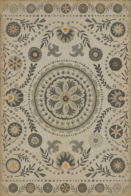Vintage Vinyl Rug - Pattern 38 - Je Pense