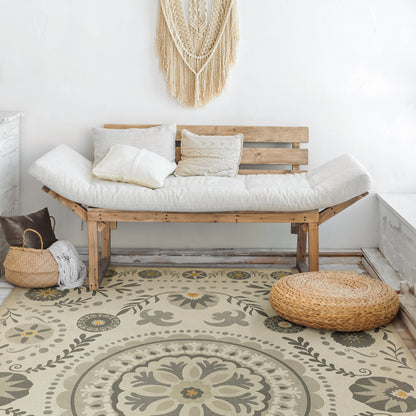 Vintage Vinyl Rug - Pattern 38 - Je Pense