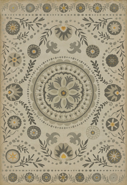 Vintage Vinyl Rug - Pattern 38 - Je Pense