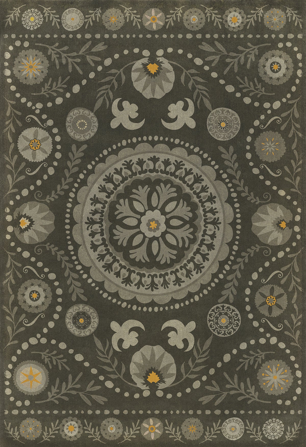 Vintage Vinyl Rug - Pattern 38 - L'etat C'est Moi