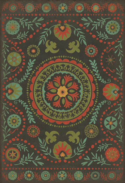 Vintage Vinyl Rug - Pattern 38 - State of Mind