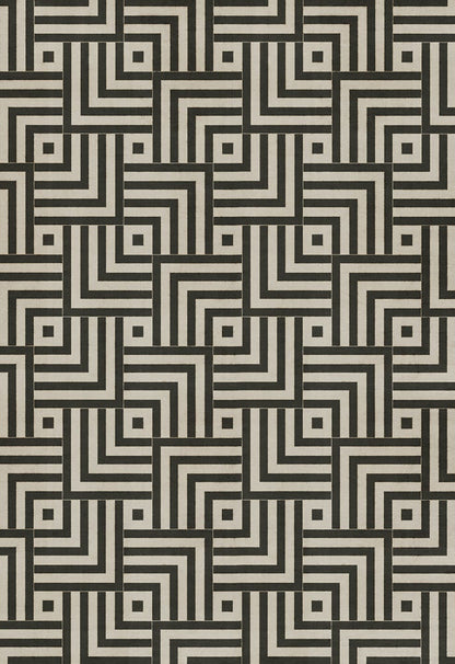 Vintage Vinyl Rug - Pattern 60 - Inversion