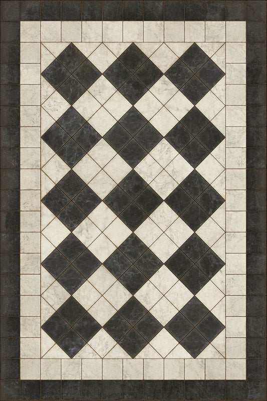 Vintage Vinyl Rug - Pattern 65 - Palatial